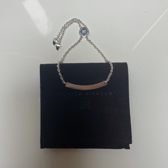 Monica Vinader Perfect Silver Linear Chain Bracelet - Picture 5 of 7